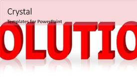  Presentation with solution success hard work pencil - Slides enhanced with 3d people team - word solution background and a coral colored foreground