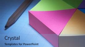  Presentation with pie chart - Beautiful presentation featuring 3d pie-chart and pencil backdrop and a  colored foreground