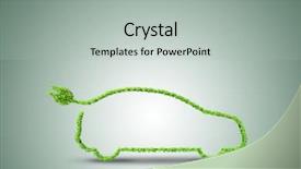  Presentation with green plug - Cool new presentation with power plug nature - electric car concept in green backdrop and a light gray colored foreground