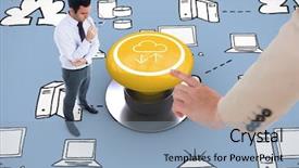  Presentation with glasses - Slide set consisting of 3d powerpoints - unsmiling businessman holding glasses background and a  colored foreground