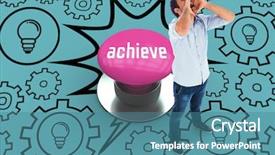  Presentation with achieve - PPT layouts consisting of red carpet texture used in the temple background and a red colored foreground