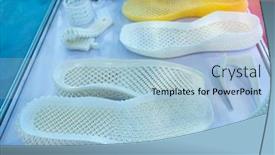  Presentation with shoe - Beautiful slides featuring 3d-printed-shoe-figure-close backdrop and a light blue colored foreground