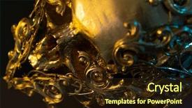  Presentation with skull - Cool new presentation design with 3d printer and piece backdrop and a wine colored foreground