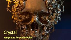  Presentation with skull - Audience pleasing presentation theme consisting of 3d printer and piece backdrop and a wine colored foreground