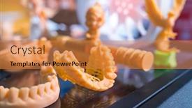  Presentation with dental material - Slide set enhanced with 3d-printer-from-a-photopolymer background and a gold colored foreground
