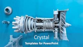  Presentation with jet - Amazing presentation design having 3d-printer-jet-engine-printed backdrop and a teal colored foreground