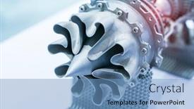  Presentation with jet - Presentation theme consisting of 3d-printer-jet-engine-printed background and a teal colored foreground