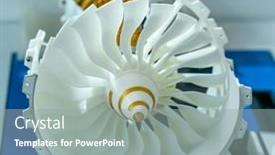  Presentation with jet - Presentation design enhanced with 3d-printer-jet-engine-printed background and a gray colored foreground