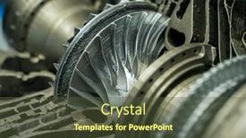  Presentation with gas turbine - Cool new PPT layouts with 3d-printer-model-of-gas backdrop and a tawny brown colored foreground