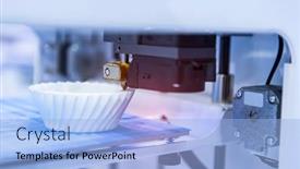  Presentation with automation - Slide set consisting of 3d-printer-or-additive-manufacturing background and a light blue colored foreground