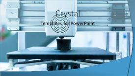  Presentation with robotic - Slide set enhanced with 3d-printer-or-additive-manufacturing background and a light blue colored foreground