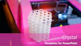  Presentation with manufacturing - Slide set with 3d-printer-or-additive-manufacturing background and a purple colored foreground