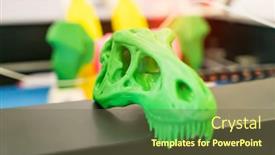  Presentation with dragon - Slide set featuring 3d-printer-printing-dragon-head background and a tawny brown colored foreground