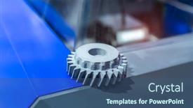  Presentation with gear - Slides enhanced with 3d-printer-printing-gear-cog background and a ocean colored foreground