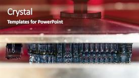  Presentation with 3d printer - Presentation design with 3d panel - 3d printer background and a tawny brown colored foreground