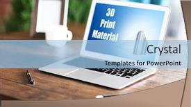  Presentation with new technology - Beautiful presentation featuring 3d desk interior home - 3d printing concept new technology backdrop and a light blue colored foreground