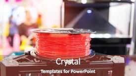  Presentation with 3d printing technology - PPT theme enhanced with 3d printing filaments background and a tawny brown colored foreground