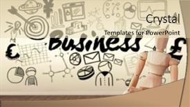  Presentation with room - Beautiful slide deck featuring bronze graph - business icons against white background backdrop and a lemonade colored foreground