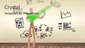  Presentation with room - Beautiful PPT theme featuring human rights computer - business icons against white background backdrop and a lemonade colored foreground