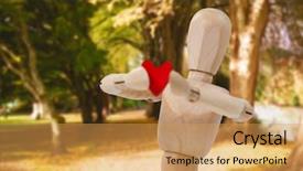  Presentation with rubber tree in row - Slide deck enhanced with front against row of tree background and a yellow colored foreground