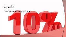  Presentation with red and white - Presentation having 3d red text of discount background and a white colored foreground