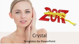  Presentation with chinese new year 2021 - Colorful theme enhanced with 3d red white figures - 3d portrait of cute young backdrop and a  colored foreground