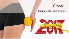  Presentation with generated image fractal geometry chaos - Slides with 3d red white figures - female buttocks with orange rolling background and a  colored foreground