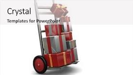  Presentation with christmas presents - Slides consisting of 3d religious - 3d render of a hand background and a white colored foreground