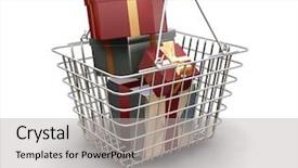  Presentation with religious christmas - Slides featuring 3d religious - 3d render of a shopping background and a  colored foreground