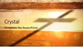  Presentation with religious - Presentation theme enhanced with 3d religious - close up of 3d wooden background and a yellow colored foreground