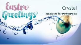  Presentation with gold food white - Audience pleasing slides consisting of 3d religious - easter greeting against golden eastern backdrop and a sky blue colored foreground