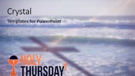  Presentation with holy - Colorful PPT theme enhanced with 3d religious - holy thursday text against white backdrop and a light blue colored foreground