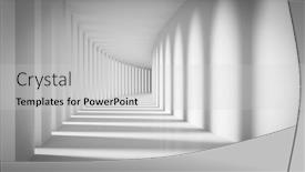 Presentation with high quality - Beautiful slides featuring 3d-render-abstract-corridor-high backdrop and a light gray colored foreground