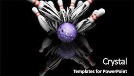  Presentation with bowling - Presentation featuring 3d render of a bowling background and a black colored foreground