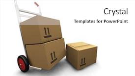  Presentation with truck - Amazing presentation theme having 3d render of a hand backdrop and a white colored foreground