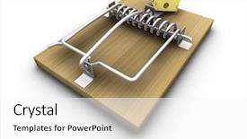  Presentation with microorganism 3d render bacteria virus - PPT theme featuring 3d mouse - 3d render of a mousetrap background and a white colored foreground