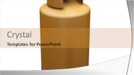  Presentation with gas - Colorful PPT theme enhanced with 3d-render-of-a-propane backdrop and a gold colored foreground