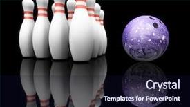  Presentation with bowling - Cool new theme with 3d render of bowling ball backdrop and a wine colored foreground
