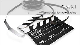  Presentation with film reel - Colorful slide deck enhanced with 3d render of film reels backdrop and a light gray colored foreground