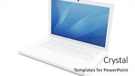  Presentation with medical 3d render bacteria virus - Cool new presentation with render of isolated white laptop backdrop and a white colored foreground