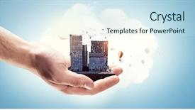  Presentation with ho chi minh city - PPT layouts consisting of 3d rendered image gear designs - mini city design mixed media background and a  colored foreground