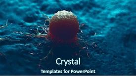  Presentation with cancer cell - PPT layouts consisting of 3d rendered medically accurate illustration background and a navy blue colored foreground