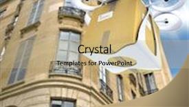 Presentation with commercial - PPT layouts having 3d rendering of a commercial drone carrying a box flying around paris background and a coral colored foreground