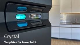  Presentation with desktop - Slides enhanced with 3d-rotating-camera-inside background and a dark gray colored foreground