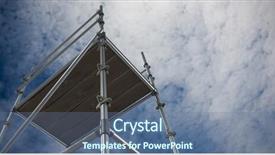  Presentation with scaffolding - Presentation theme featuring 3d scaffold - 3d image of scaffolding background and a  colored foreground