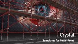 Presentation with scaffolding - Amazing presentation design having 3d scaffold - digital composite of eye technology backdrop and a  colored foreground