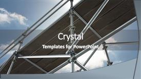  Presentation with scaffolding - Presentation design consisting of 3d scaffold - digital composite of floor view background and a dark gray colored foreground