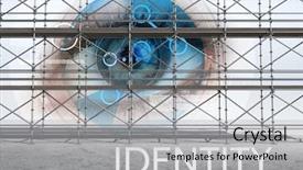  Presentation with digital-identity - Presentation theme having 3d scaffold - digital composite of identity text background and a light gray colored foreground