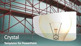 Presentation with scaffolding - Audience pleasing PPT layouts consisting of 3d scaffold - digital composite of lightbulb backdrop and a seafoam green colored foreground