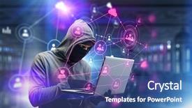  Presentation with privacy - Amazing slides having 3d secure card - network security and privacy crime backdrop and a  colored foreground